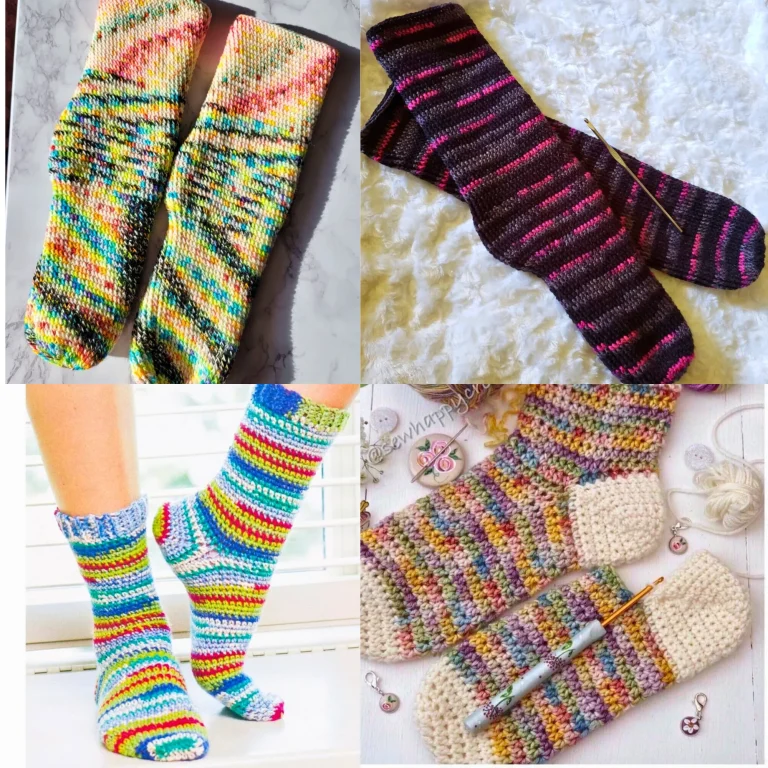PATTERN/Cats Meow Socks Crochet Pattern/Easy Crochet Socks Pattern/Quick Crochet Sock