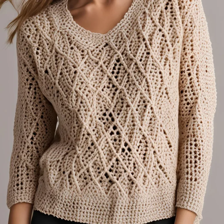 Lattice Lace Sweater Crochet Pattern