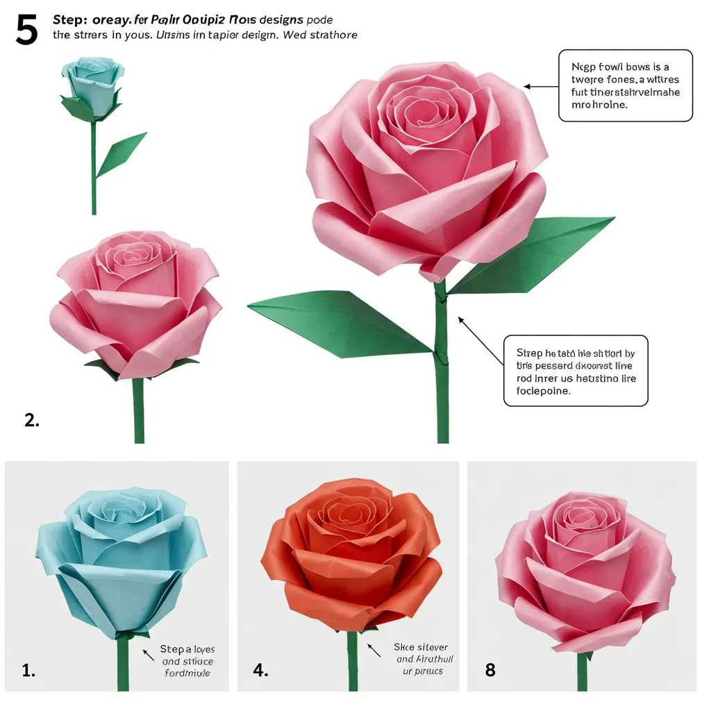 5 Easy Origami Roses to Make: Beautiful Paper Flowers for All Skill Levels