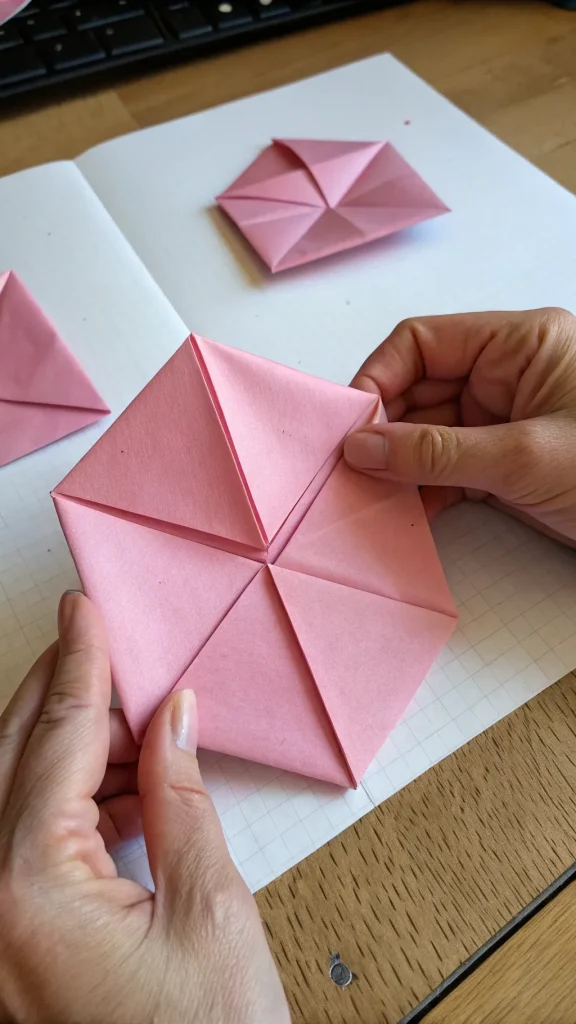 Easy Origami Rosebud