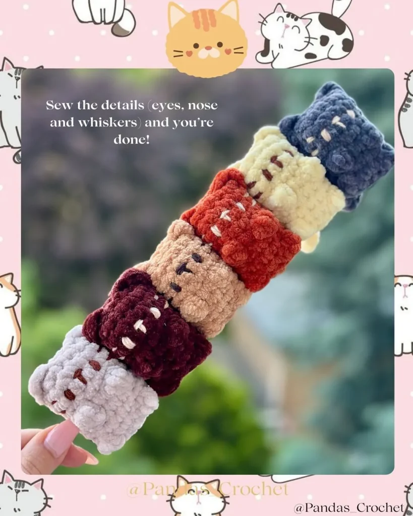 NO-SEW MINI CATS crochet pattern